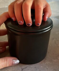 Butter Bell - The Original Butter Bell crock by L Tremain, a Countertop French Ceramic Butter Dish Keeper for Spreadable Butter, Matte Black BB-NITE 18 91YxrUmD7 L