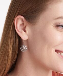 Amazon Collection Sterling Silver Celtic Knot Round Drop Wire Earrings 7 91Z2JXhhU1L