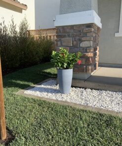 LA JOLIE MUSE Set of 2 Tall Planters with Trays, 20 Inch Indoor/Outdoor Tall Planters,Large Grey Flower Pots,Tree Planters for Front Door,Patio and Deck 2 Pack - 20" Gray 43 91Z7wDWNRtL