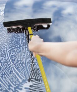 FURemover Original Indoor Pet Hair Rubber Broom with Carpet Rake and Squeegee, Black and Yellow FURemover Original Indoor Broom 34 91Z8RYSTNL