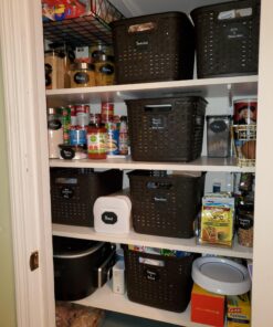 Sterilite 12736P06 Tall Weave Basket, Espresso, 6-Pack 40 91Z9HWSSxhL