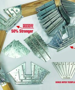 EZBUILDER 70187 Peak Style Shed Instant Framing Kit, 7'x8', Brown 32 91ZI34hDr2L