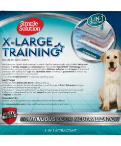 Simple Solution Extra Large Training Puppy Pads - 3 in 1 Attractant - Absorbs Up to & Cups of Liquid - 28x30in - 50 Count 50 ct 21 91ZKMjb441L