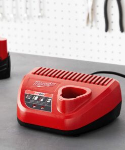 Milwaukee Genuine OEM 48-59-2401 M12 Lithium Ion 12 Volt Battery Charger w/LED Indicating, Red 25 91ZRASLJUL