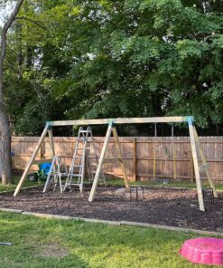 Eastern Jungle Gym Easy 1-2-3 A-Frame 2 Brackets for Swing Set with All Mounting Hardware, Green 2 A-Frame Swing Set Brackets 41 91ZUPfAo6CL