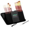 Santa Fe Art Supply Paint Brush Set W/Carrying Case-Organizer - 15+1 Professional Grade Wood Paintbrush Kit Perfect for Watercolor, Oil, Ink, Face - Creative Art Brushes & Craft Supplies for Artists 28 91Zcc9O8HvL 1