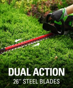 Greenworks Pro 80V 26" Cordless Hedge Trimmer, Tool Only, Battery Powered, Green 3/4" Cut (Tool Only) 22 91Ze3 Xnq0S