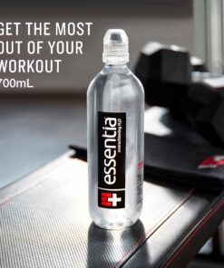 Essentia Bottled Water, Ionized Alkaline Water; 99.9% Pure, Infused with Electrolytes, 9.5 pH or Higher with a Clean, Smooth Taste, 23.67 Fl Oz (Pack of 24) 16 91ZfgizchGL