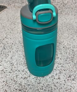 Bubba Flo Kids Water Bottle with Leak-Proof Lid, 16oz Dishwasher Safe Water Bottle for Kids, Impact and Stain-Resistant, Aqua Waters Single 30 91Zh079tRGL