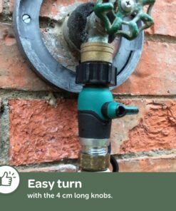 Garden Hose Shut Off Valve, Garden Hose Connector, Water Hose Shut Off Valve, Hose Valve Shut Off, Shut Off Valve for Garden, Garden Hose Shut off valve Heavy Duty 0° Straight 25 91ZjrzeasqL