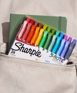 SHARPIE S-Note Creative Markers, Highlighters, Assorted Colors, Chisel Tip, 24 Count 40 91ZkDivfvhL