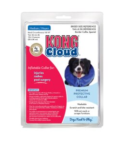 KONG - Cloud Collar - Plush, Inflatable E-Collar - For Injuries, Rashes and Post Surgery Recovery - For Medium Dogs/Cats Standard Packaging 21 91ZmSQPqFPL