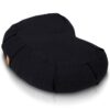 Seat Of Your Soul Crescent Meditation Cushion –10 Colors Half-Moon Yoga Pillow; Organic Cotton Zafu Cover & Zipper Liner to Adjust USA Buckwheat Hulls; Floor Pouf for Sitting Kids, Men or Women Black 48 91Zo VQnymL