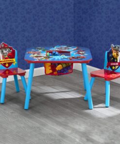 Delta Children Kids Table and Chair Set With Storage (2 Chairs Included) - Ideal for Arts & Crafts, Snack Time, Homeschooling, Homework & More, Nick Jr. PAW Patrol 21 91ZqkKyY9yL 2