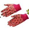 G & F Products 1823-3 JustForKids Soft Jersey Kids Garden Gloves, Kids Work Gloves, 3 Pairs Green/Red/Blue per Pack