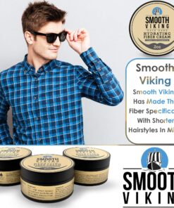 Smooth Viking Hair Styling Cream for Men - Grooming Hair Product - Matte Finish, Medium Hold and Minimal Shine Gel, Hydrating Fiber Cream for Daily Use, 2oz 25 91Zv3WxklAL