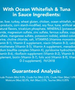 Purina Friskies Wet Cat Food, Shreds With Ocean Whitefish & Tuna in Sauce - (24) 5.5 oz. Cans 5.5 Ounce (Pack of 24) 16 91ZyrJ8McCL