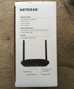 NETGEAR WiFi Router (R6080) - AC1000 Dual Band Wireless Speed (up to 1000 Mbps) | Up to 1000 sq ft Coverage & 15 devices | 4 x 10/100 Fast Ethernet ports AC1000 WiFi 30 91a y5ykGRL