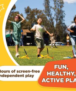 Stomp Rocket Jr Glow Rocket Launcher for Kids, 4 Rockets - Glow in The Dark Fun Backyard & Outdoor Kids Toys Gifts for Boys & Girls -Toy Soft Foam Blaster Set - Multi-Player Adjustable Launcher Stand Jr Glow 4 Rocket Pack 28 91a54bpIRBL