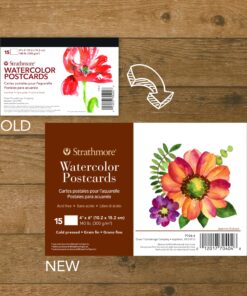 Strathmore Watercolor Postcard Pad, 4x6 inches, 15 Pack - Custom Greeting Cards for Weddings, Events, Birthdays 34 91aFVz2BjwL