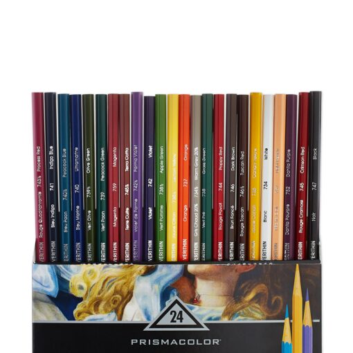 Prismacolor 2427 Premier Verithin Colored Pencils, 24-Count,Assorted 24 Count (Pack of 1)