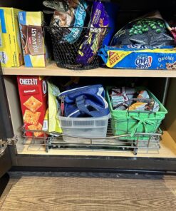 LYNK PROFESSIONAL® Pull Out Cabinet Organizer, 20"W x 21"D - Slide Out Drawers for Kitchen Cabinets - Sliding Pantry Shelves - Roll Out Shelf Storage for Pots, Pans - Lifetime Limited Warranty, Chrome 20" W x 21" D 20x21 Chrome 32 91aISUkcozL