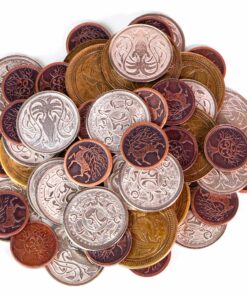 Alternative view of The Dragon's Hoard: 60 Real Metal Fantasy Coins with Leather Pouch | Board Game Accessory for Tabletop RPG Role-Play Strategy Games | Bronze, Silver, and Gold Colored Coins