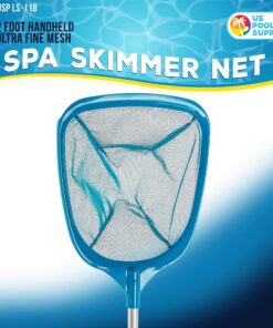 U.S. Pool Supply Professional Spa, Hot Tub, Pool Hand Leaf Skimmer Net with 12" Aluminum Pole - Deep Ultra Fine Mesh Netting Bag Basket, Clean the Finest Debris - Pond Small Kid Kiddie Inflatable Pool 12" Pole 13 91aMZtiGOJL