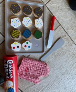 Melissa & Doug Slice and Bake Wooden Cookie Play Food Set - Pretend Cookies And Baking Sheet, Wooden Play Food Set, Toy Baking Set For Kids Ages 3+ 39 91aR DG3Q1L 2