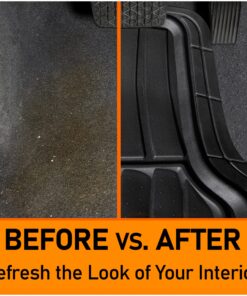 Armor All® 4-Piece Rubber Floor Mats, All-Weather Protection, Universal, Trim to Fit Front, Back, Full Coverage Custom Fit Mats for Cars, Trucks, SUVs - (Black) 4-Piece Black Rubber Floor Mats 34 91aS1JkyWFL