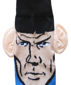 Star Trek Spock with Ears Crew Socks, Blue, Sock Size 10-13, Shoe Size 6-12 19 91aVNRseYPL