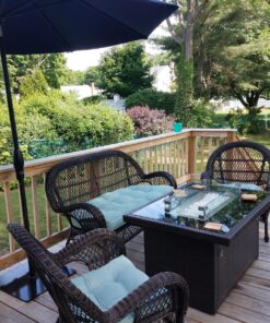 Outland Living 401 Series - 44-Inch Outdoor Propane Gas Fire Table, Espresso Brown/Rectangle 45 91aaJx0iWAL