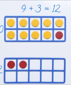 LEARNING ADVANTAGE Giant Magnetic Foam Ten Frames - In Home Learning Manipulative for Early Math - 2 Frames with 20 Disks - Teach Number Concepts, Addition and Subtraction 30 91afFcF6x2L