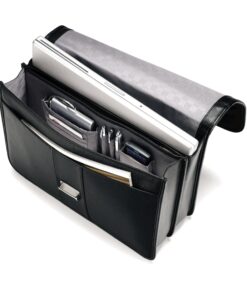 Samsonite Leather Flapover Briefcase One Size Black 16 91agRQhsOuL