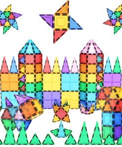 PicassoTiles 100 Piece Set 100pcs Magnet Building Tiles Clear Magnetic 3D Blocks Construction Playboards, Creativity Beyond Imagination, Inspirational, Recreational, Educational Conventional 38 91ajg 9FhrL