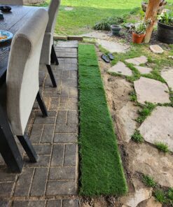 GOLDEN MOON Turf Grass, Artificial Grass, Tile Interlocking and Self-Draining Mat for Patio, Indoor Outdoor, 1x1 ft, 1.5 in Pile Height, 9 Pack 9 Tiles(9 sq ft) 44 91alpRVjoPL