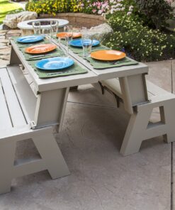 Premiere Products 5RCATA Tan Convert A Bench, Approximate Size: Table 27" H x 14" D 31" H x 58" L Seat 17" H x 14" D Weighs 38 lbs 25 91avD2lcg5L