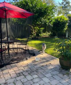 Best Choice Products 9ft Adjustable Mosquito Net for Umbrellas 7.5-11ft, Bug Screen Patio Umbrella Accessory for Outdoor Market Offset Cantilever w/Polyester Mesh Net, Zipper Door, Fillable Base 31 91b0VuBejoL