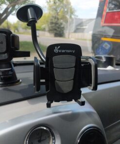 Car Phone Mount, Vansky 3-in-1 Cell Holder Air Vent Dashboard Mount Windshield for iPhone Xs Max R X 8 Plus 7 6S Samsung Galaxy S9 S8 Edge S7 S6 LG Sony and More 41 91b0tRc7iSL