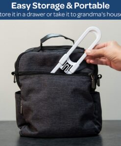 6-Pack Sliding Cabinet Locks - Reusable U-Shaped Child Cabinet Locks for Baby Proofing Cabinets, Drawers, Cupboards & More - No Tools, No Drilling, Easy to Use Child Proof Cabinet Latches by Wittle 27 91b3DSglecL 3