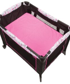 Alternative view of Disney Baby Sweet Wonder Playard, Foldable Baby Playpen: With Newborn Bassinet, Toy Arch, and Carry Bag, Mesh ,Minnie Garden Delight Garden Delight Minnie