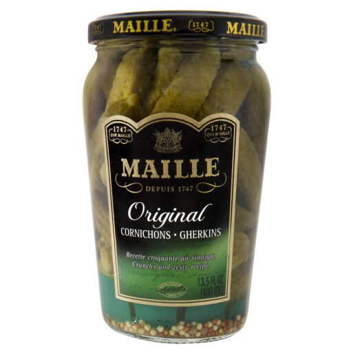 Maille Pickles Cornichons Original The perfect cornichon for garnishing a gourmet sandwich or snacking Product of France 13.5 oz