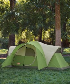 Coleman Montana Camping Tent, 6/8 Person Family Tent with Included Rainfly, Carry Bag, and Spacious Interior, Fits Multiple Queen Airbeds and Sets Up in 15 Minutes Green 8-Person 34 91bCgvzdZIL
