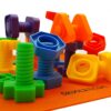 Skoolzy Toddler Tools Set for Sensory & Physical Therapy Nuts and Bolts, 24 Pc Educational Toys for Toddlers 1-3, Open Ended Building Toy for Boys, Ideal 2 Year Old Boy Gift & Stocking Stuffers Original 24 Piece
