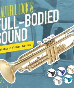 Mendini By Cecilio Bb Trumpet - Trumpets for Beginner or Advanced Student w/Case, Cloth, Oil, Gloves - Brass Musical Instruments For Kids & Adults Gold 32 91bFXHGiMCL 2