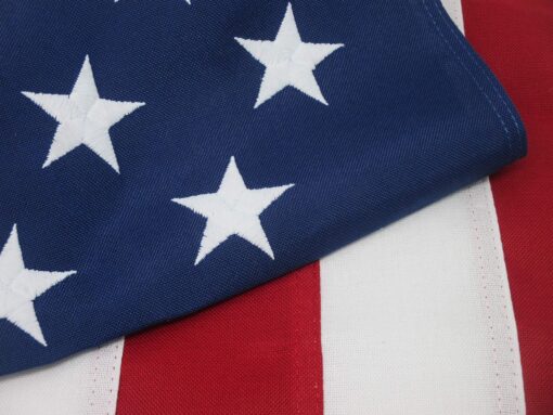 Made in USA Flags Co. - Heavy-Duty Commercial Grade American Flag with PolyMax Polyester, Sewn Stripes, Embroidered Stars & Solid Brass Grommets - Fade-Resistant, All-Weather Flag (5’x8’) 5 by 8 foot