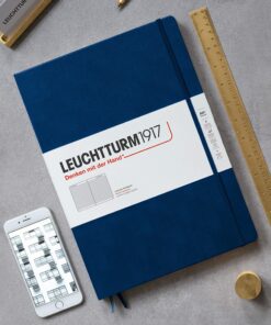 LEUCHTTURM1917 - Notebook Hardcover Master Slim A4+ - 123 Numbered Pages for Writing and Journaling (Black, Dotted) Black 9 91bLrLPib4L