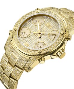 Alternative view of JBW Men's Luxury Jet Setter 2.34 ctw Diamond Wrist Watch with Stainless Steel Link Bracelet Gold