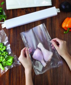 Houseables Vacuum Sealer Bags, Food Saver Rolls, Sous Vide Seal Bag, 8 & 11 Inch x 50 Ft Combo, 2 Pack, Large, Heavy Duty, Vaccum Sealed Roll, For Meal Storage, Vac Sealing Machine, Freezer, Reusable 8 x 50 & 11 x 50 23 91bSxugnUbL