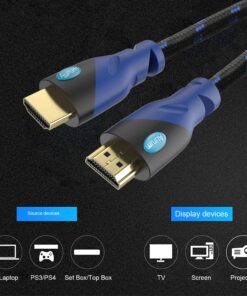 Aurum Ultra Series High Speed HDMI Cable with Ethernet - Braided 10 Ft HDMI Cable Extender Supports 3D and Audio Return Channel up to 4k Resolution - Compatible with TV, PC, Laptops, PS3-5 Pack 30 AWG 5 12 91bcuLcSB9L